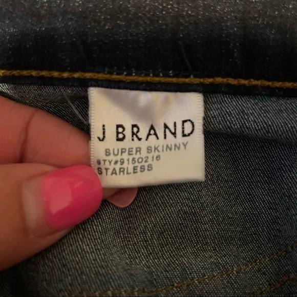 J. Brand Midrise Super Skinny Jeans Leggings In Starless Dark Wash 30 - Picture 11 of 13
